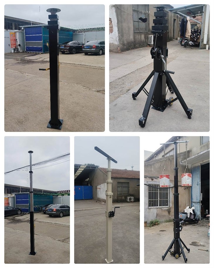 Telescopic Winch Up Mast - 5m Extended Length